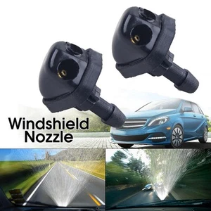 Sprinkler Wiper Nozzle Windshield 2pcs Black For Suzuki Front One Pair - Picture 1 of 6