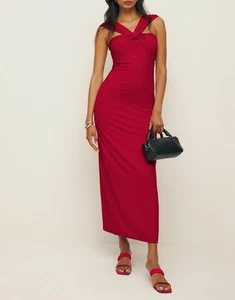 Reformation Women's Xena Knit Dress - Lipstick Red - Size Medium - NWT - Picture 1 of 11