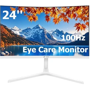 Monitor 24 Zoll Curved FHD 1920x1080p 100Hz sRGB Blaulichtfilter HDMI VGA - Bild 1 von 12