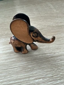 Vintage Mini Elephant Copper Brass Color Metal Figurine 1 1/2" - Picture 1 of 5