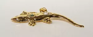 2710 lagarto lagarto 108 mm original Componentes Swarovski pedrería cristal de plomo dorado - Imagen 1 de 1