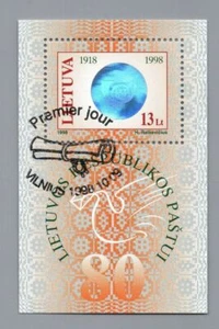 Lithuania block number 14 stamped - Picture 1 of 1