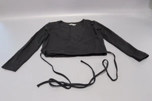American Apparel Women's Cotton Spandex Julliard Long Sleeve, Black, Size XS - Picture 1 of 3