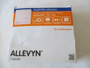Allevyn 6020044 5x5 adhesive hydrocellular foam dressing box of 10 exp 010124 - Picture 1 of 3
