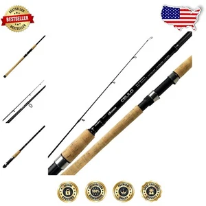 Ultimate 9'6" Salmon & Steelhead Rod - Lightweight Graphite with Superior Flex - Picture 1 of 7