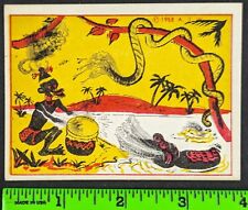 Vintage 1958 Snake Monkey AJ Wildman Magic Picture Card (Minor Corner Wear)
