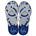 Indianapolis Colts NFL Womens Paint Splatter Flip Flops Small 5-6