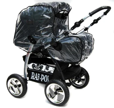 BABYLUX Regenverdeck Regenschutz für Kinderwagen mit verstellbarem Haltegrif Z2