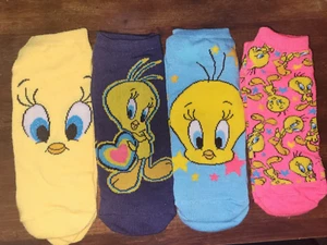 Calcetines altos al tobillo Looney Tunes Piolín pájaro para mujer talla 9-11 4 pares - Imagen 1 de 2