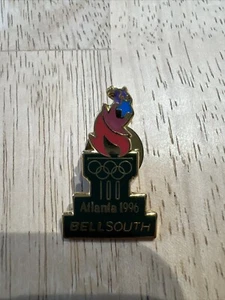 1996 Atlanta Olympic Lapel Pin Tack - Bell South Torch - Picture 1 of 5