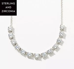 Touchstone Crystal Swarovski Sterling Silver Baroness Necklace $99 New In Box - Picture 1 of 7
