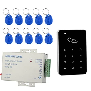 RFID Access Reader Keypad 125KHz Tag Keychain Door Entry Control 12V3A DC Power - Picture 1 of 12