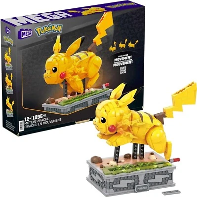 Mega Pokémon Building Toys Set Motion Pikachu with 1092 Pieces Running Movement - Image 1 of 4