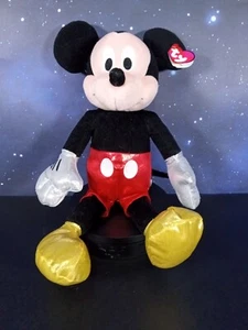 Mickey Mouse Ty Sparkle Beenie Buddies Roughly 13" with Tags Plush Stuffed - Picture 1 of 9