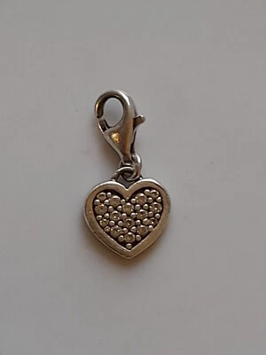 Thomas Sabo club sterling silver 925 cz small heart bracelet charm - Image 1 of 2