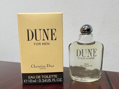 DUNE FOR MEN por CHRISTIAN DIOR 0,34 oz / 10 ml Eau De Toilette miniatura en caja Foto 1 de 2