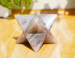 Large 70MM Brown Smoky quartz Crystal Healing Metaphysical Merkaba Star - Picture 1 of 16