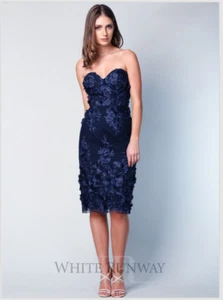 Lace Strapless Navy Midi Dress-Grace & Hart Rosetta- Size 6-Brand new with tags - Picture 1 of 11