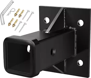 DACK Hitch Wall Mount, Bolt-On Receiver Tube Adapter, 2 Inch Opening Hitch Plate - Picture 1 of 12
