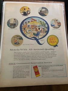 Vintage 1961 Quality Courts Motels All Around Quality Travel ad - Picture 1 of 1