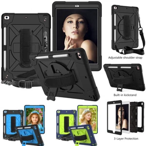 For iPad 9th 8th 7th Gen 10.2" 6/5th Gen 9.7 Inch Heavy Duty Stand Case Cover - Picture 1 of 24
