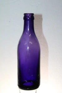 ANTICA BOTTIGLIA LATERALE DRITTA COCA COLA VIOLA AMETISTA NO CITY - Foto 1 di 13