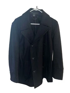 marc by marc jacobs Peacock Coat Dark Academia Size M Button Minimalist Preppy - Picture 1 of 11