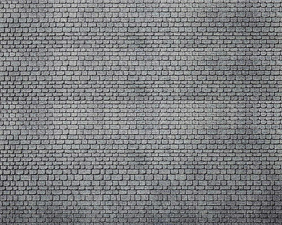 FALLER 170805 Dekorplatte, Läufermauerwerk-Quader, grau (H0) 2 Stück - Bild 1 von 1