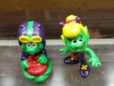 VTG ASTRONIKS PVC Figure Toy Green Alien Smurf 80's 2 Pcs McDonald’s￼