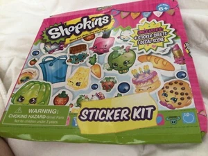 NEW! Shopkins Sticker Kit (Includes 4 Sticker Sheets & 1 Decal Scene) Over 100+ - Picture 1 of 3