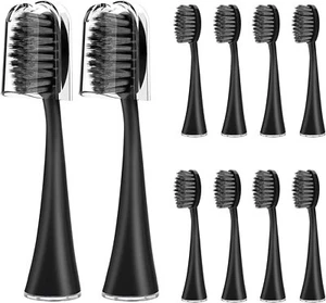 Electric Toothbrush Replacement Bamboo Heads for Burst Electric Toothbrush Black - Picture 1 of 10