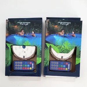 GIOCO Impermeabile 4" LED Magnetico 12 Cambia Colore Piscina Parete Luce Telecomando - Foto 1 di 4