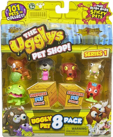 The Ugglys Pet Shop - 8 Pack of Uggly Pet Figures- Series 1- Styles will Vary Cover