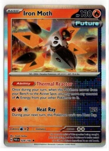 Pokemon Paradox Rift Holo Raro 028/182 Polilla de Hierro - Imagen 1 de 1