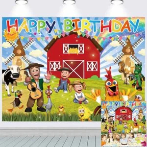 La Granja De Zenon Suministros de Fiesta Telón de Fondo Banner Fiesta Decoración Regalo de Cumpleaños - Imagen 1 de 6