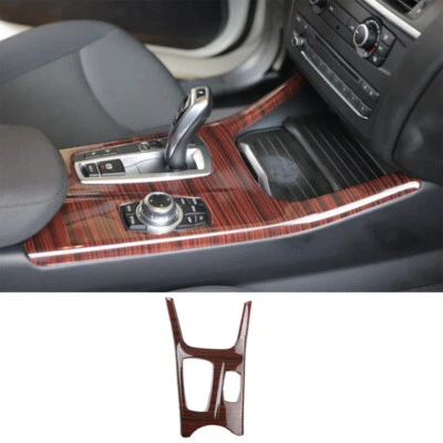 For BMW X3 F25 X4 2014-2017 Red Wood Grain Central Console Gear Shift Cover Trim - Image 1 of 4