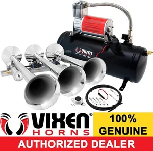 TRAIN HORN KIT FOR TRUCK/CAR/SEMI LOUD SYSTEM /1.5G AIR TANK /150PSI /3 TRUMPETS - Foto 1 di 11