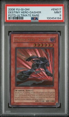 2006 YUGIOH POTD-EN017 DESTINY HERO-DASHER ULTIMATE RARE PSA 9 MINT #100454184 - Image 1 of 2