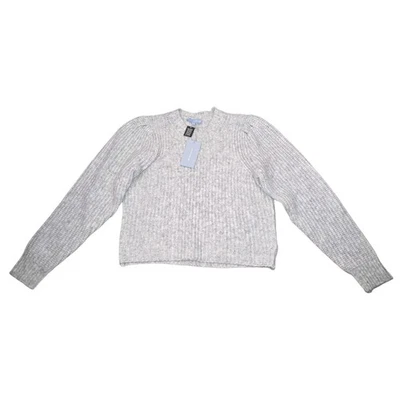 Antonio Melani NWT Light Heather Gray Ashwin Knit Sweater Size M Chunky Cropped - Image 1 of 4