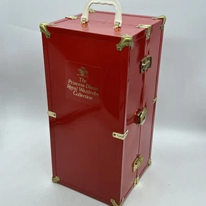Danbury Mint Princess Diana Royal Wardrobe Red Trunk Case Drawers, Hangers & Key - Picture 1 of 15