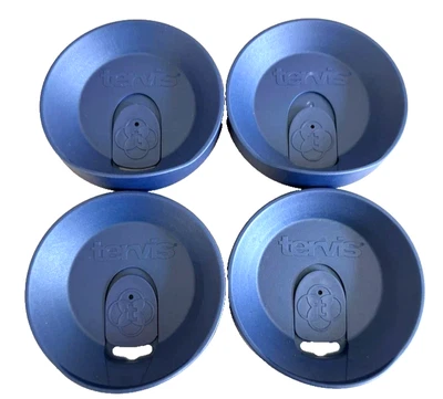 Vaso Tervis 16oz Tapa de Viaje con Deslizante en Azul Marino Lote de 4 Foto 1 de 2