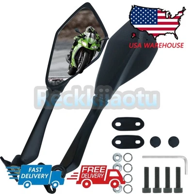 Left+Right mirrors For Kawasaki Ninja 400 / 650 / 500 / 250R / 300 / ER6F - Image 1 of 4