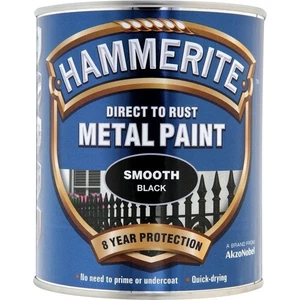Pintura metálica negra 750 ml Hammerita suave protección contra óxido secado rápido NUEVA UK - Imagen 1 de 1