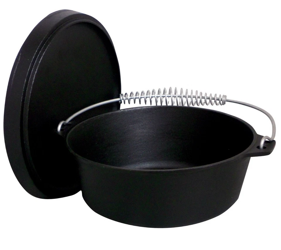 NEW King Kooker CI4S Pre-Seasoned Cast Iron Outdoor Dutch Oven, 4-Quart - Image 1 of 1