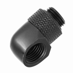 (BLACK)Chrom Plattiert G1/4 -Barb - Für Wasserkühlsystem 90 Grad Rotierender - Afbeelding 1 van 22