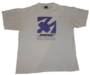 Vintage 90s BOSE Direct Reflecting Speaker Technology White T-Shirt XL - Bild 1 von 5