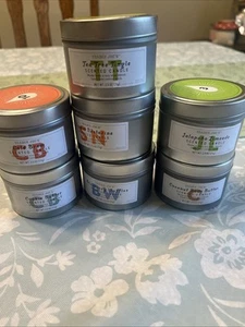 7 Trader Joes LIMITED SCENTS CANDLES BLUEBERRY, COOKIE BUTTER, LIMEADE 2.5 Oz - Picture 1 of 4