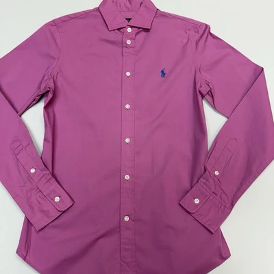 Camisa Polo Ralph Lauren Abotonada Para Mujer 6 Algodón Magenta Elastizada Nueva Sin Etiquetas Foto 1 de 4