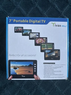 Tivax Hirez 7 Inch Portable Digital TV Complete with Accessories and Box Gaming - Image 1 of 4