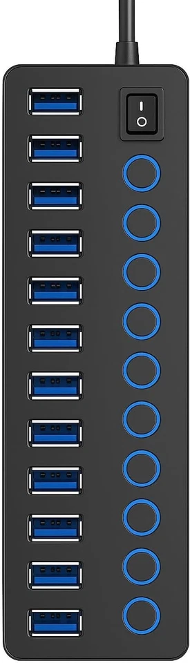 11-in-1 USB 3.0 Hub with Individual Power Switches - Image 1 of 1